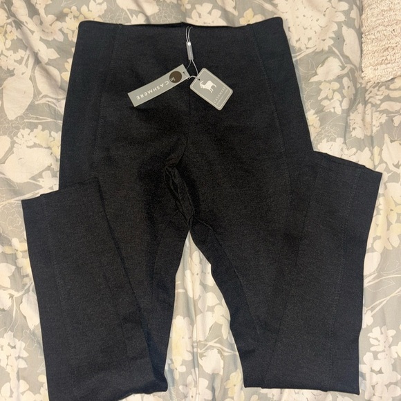 Incashmere heather charcoal rayon spandex leggings, large, NWT - Picture 1 of 5